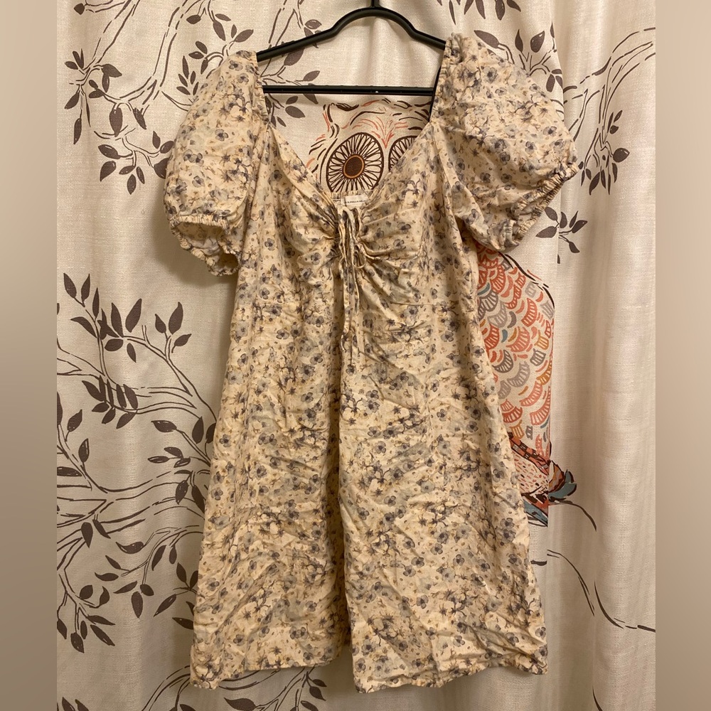 H&M floral puff sleeve babydoll dress